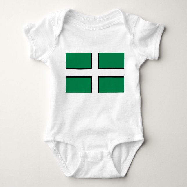 Flag of Devon (UK county) Baby Bodysuit (Front)