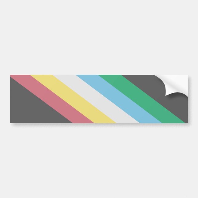 Flag of Disability Pride Bumper Sticker (Front)