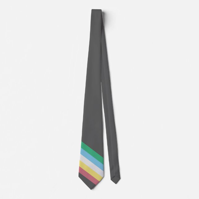 Flag of Disability Pride Neck Tie (Front)