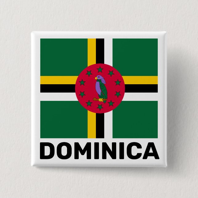 Flag of Dominica Button (Front)