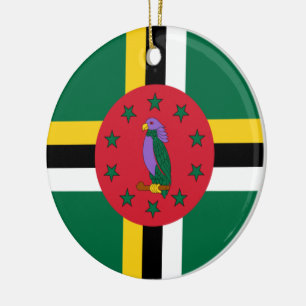 Flag of Dominica Ceramic Ornament