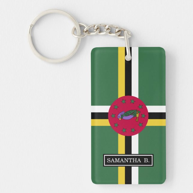 Flag of Dominica Keychain (Front)