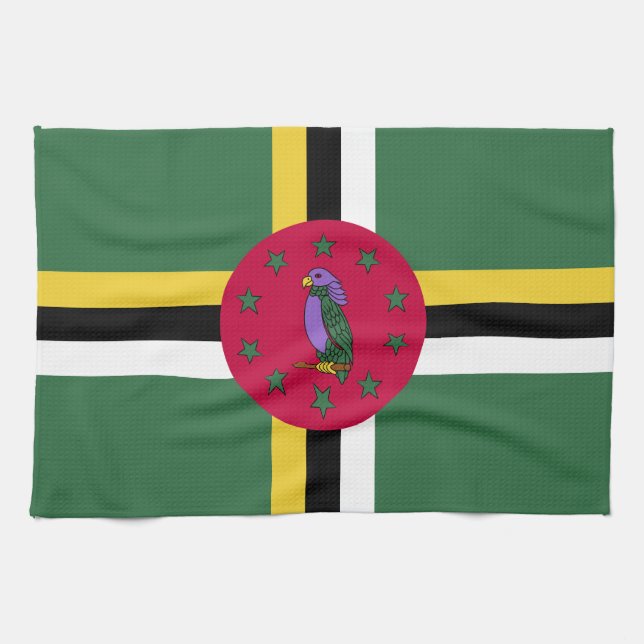 Flag of Dominica Kitchen Towel (Horizontal)