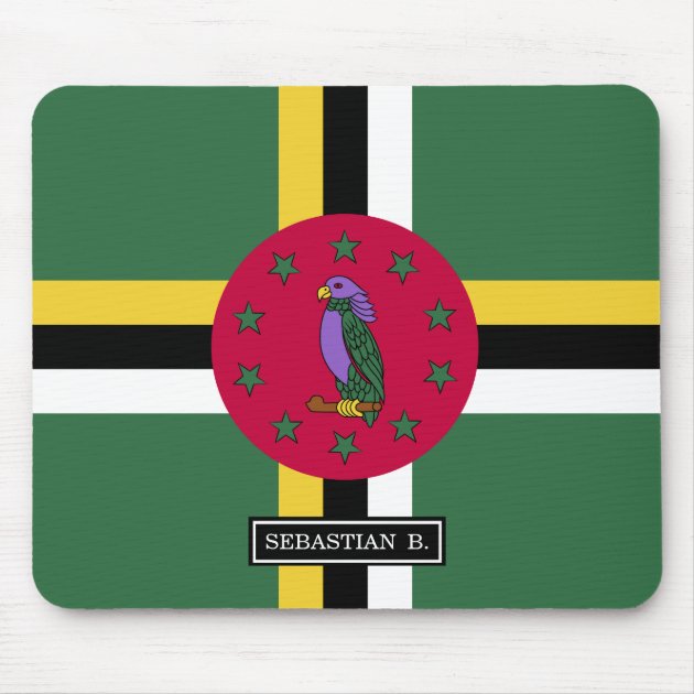 Dominica Flagge Maus Matte/Pad & Untersetzer