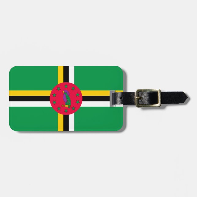 Flag of Dominica Personal Easy ID Luggage Tag (Front Horizontal)