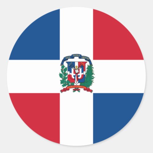 Flag of Dominican Republic Classic Round Sticker