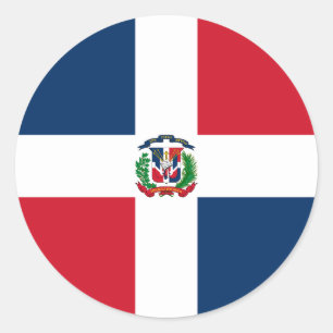 Flag of Dominican Republic Classic Round Sticker