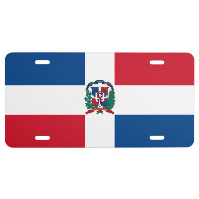 Flag of Dominican Republic License Plate (Front)