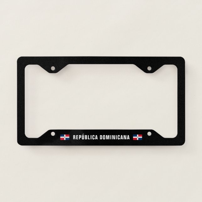 Flag of Dominican Republic License Plate Frame (Front)