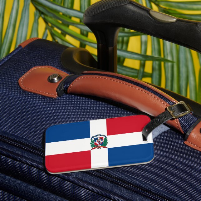 Flag of Dominican Republic Luggage Tag (Front Insitu 3)