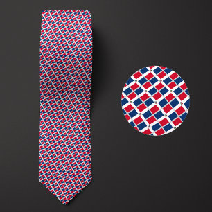 Flag of Dominican Republic Pattern Neck Tie
