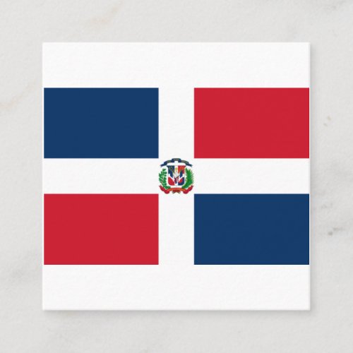 Flag Of Dominican Republic Square Business Card