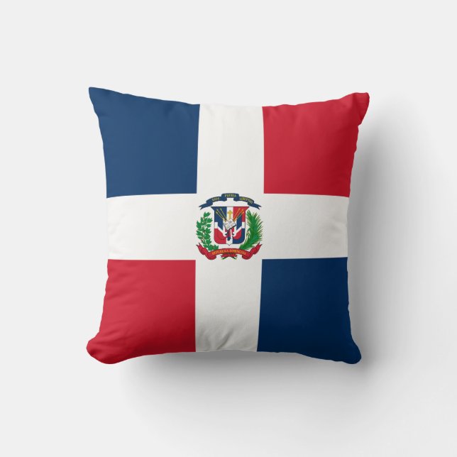 Flag of Dominican Republic Throw Pillow (Front)