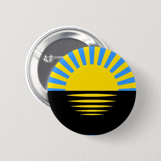 Flag of Donetsk Oblast Button (Front & Back)