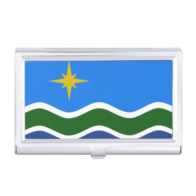Flag of Duluth, Minnesota Business Card Case (Front)