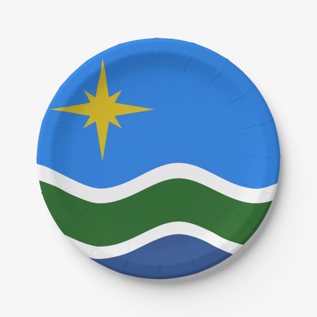 Flag of Duluth, Minnesota Paper Plates (Front)