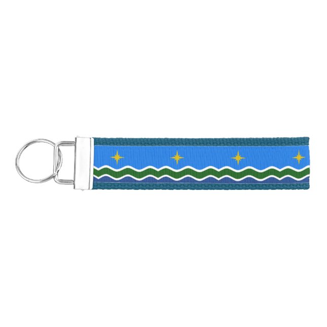 Flag of Duluth, Minnesota Wrist Keychain (Keys on Left)
