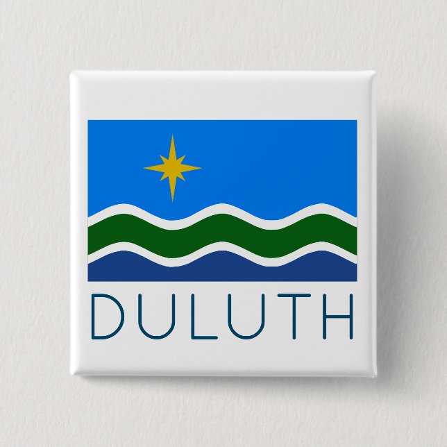 Flag of Duluth, MN Button (Front)