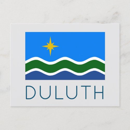 Flag of Duluth MN Postcard
