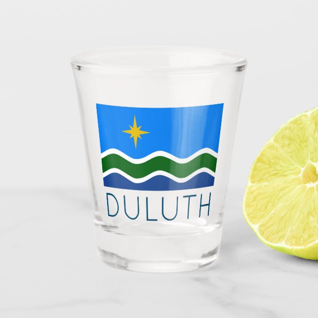 Flag of Duluth, MN Shot Glass (Front)