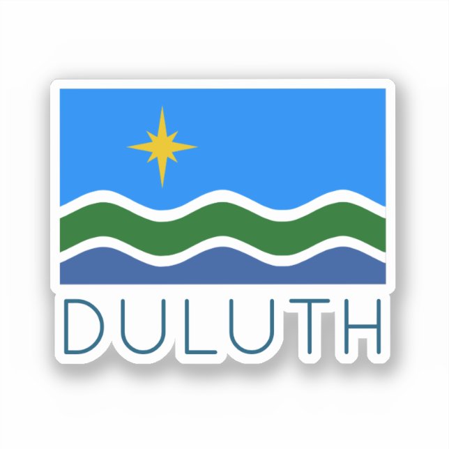 Flag of Duluth, MN Sticker (Front)