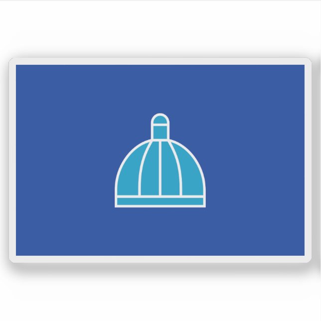 Flag of Durban, the Republic of South Africa Sticker (Front)