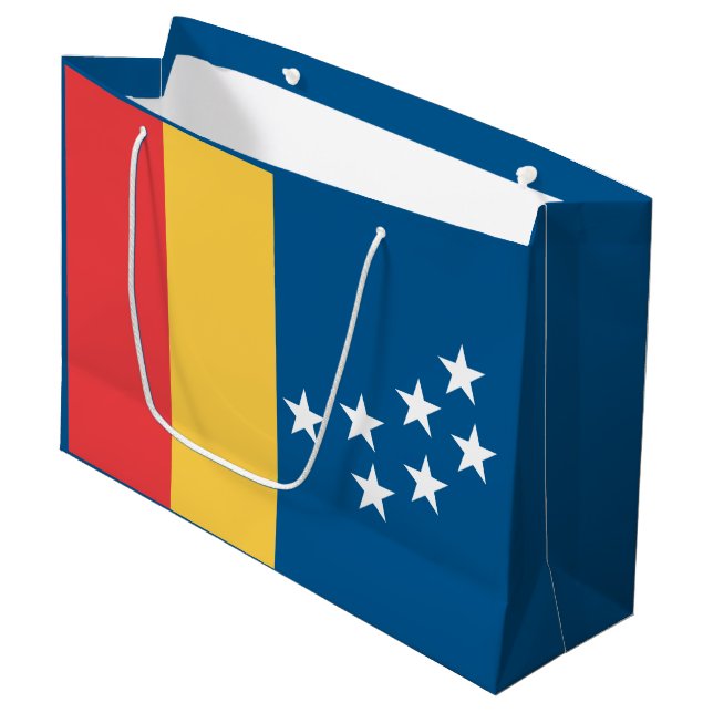 Flag of Durham, North Carolina Large Gift Bag (Front Angled)