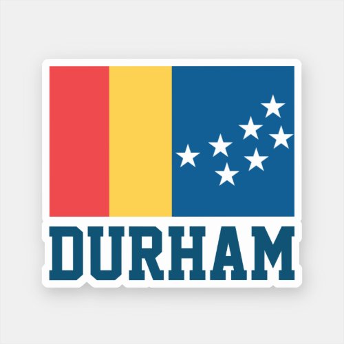 Flag of Durham North Carolina Sticker