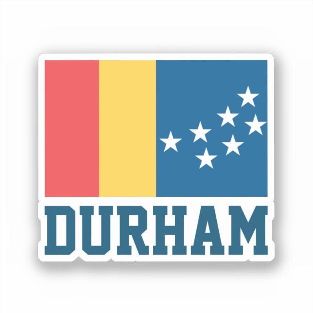 Flag of Durham, North Carolina Sticker (Front)