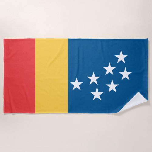 Flag of Durham North Carolina USA Beach Towel