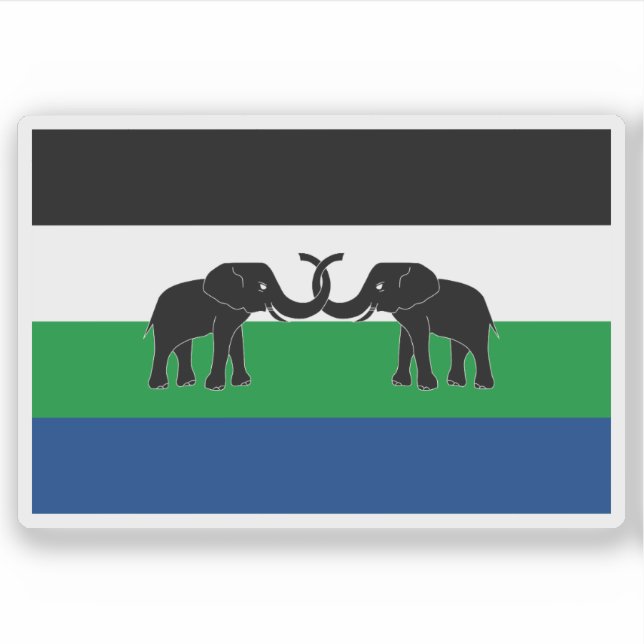 Flag of East Caprivi, the Republic of South Africa Sticker (Front)