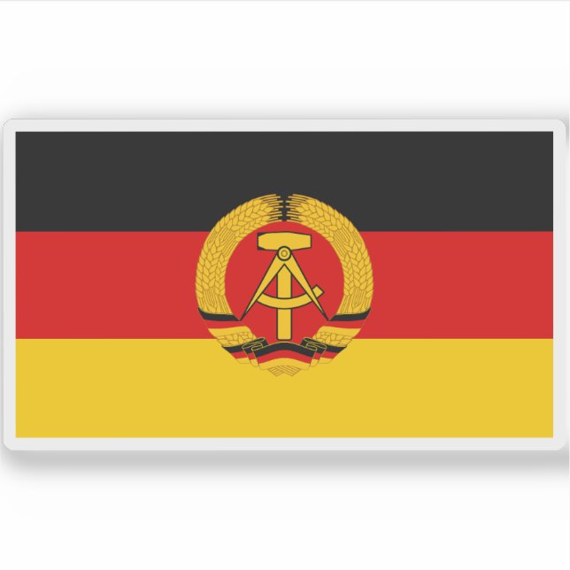 Flag of East Germany - GDR (DDR) (1959–1990) Sticker (Front)