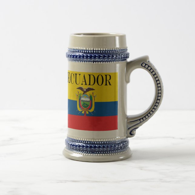 Flag of Ecuador Beer Stein (Right)