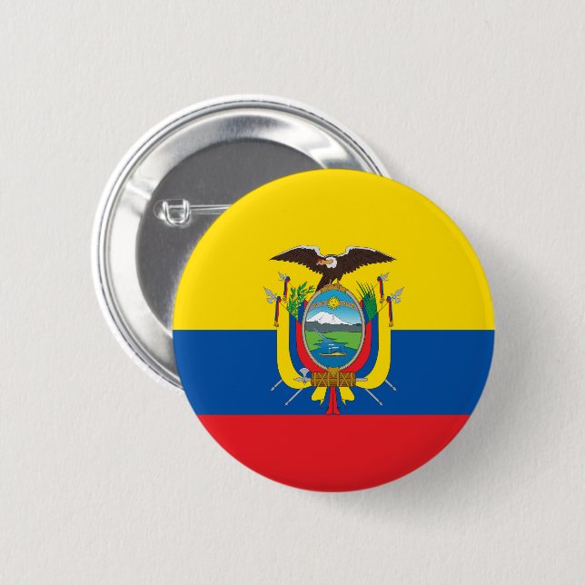 Flag of Ecuador Button (Front & Back)