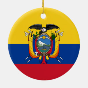 Flag of Ecuador Ceramic Ornament