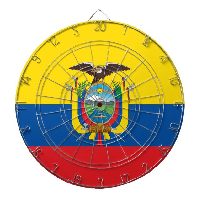 Flag of Ecuador Dart Board (Front)