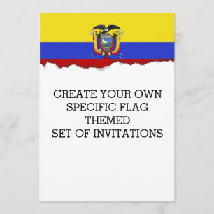 Flag of Ecuador Invitation