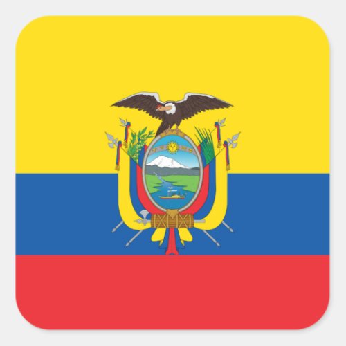 Flag of Ecuador Label
