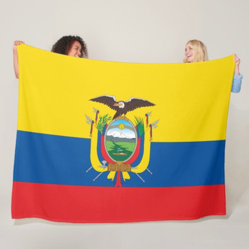 Flag of Ecuador large Fleece Blanket