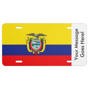 Flag of Ecuador License Plate