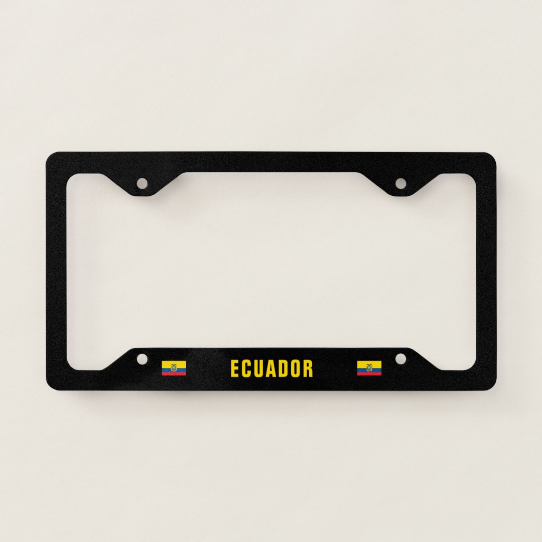 Flag of Ecuador License Plate Frame Zazzle