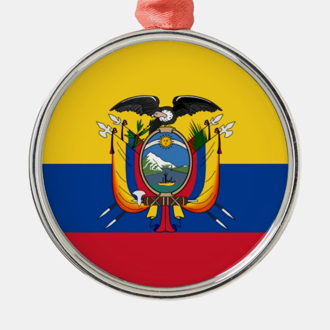 Flag of Ecuador Metal Ornament (Front)