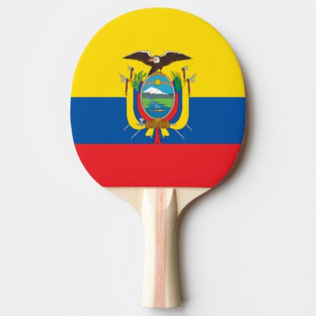 Flag Of Ecuador Ping Pong Paddle