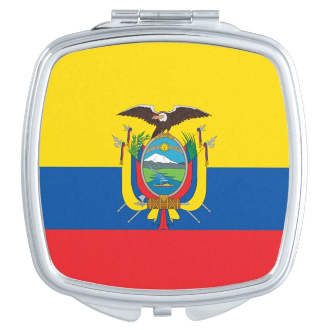 Flag of Ecuador Square Compact Mirror (Front)