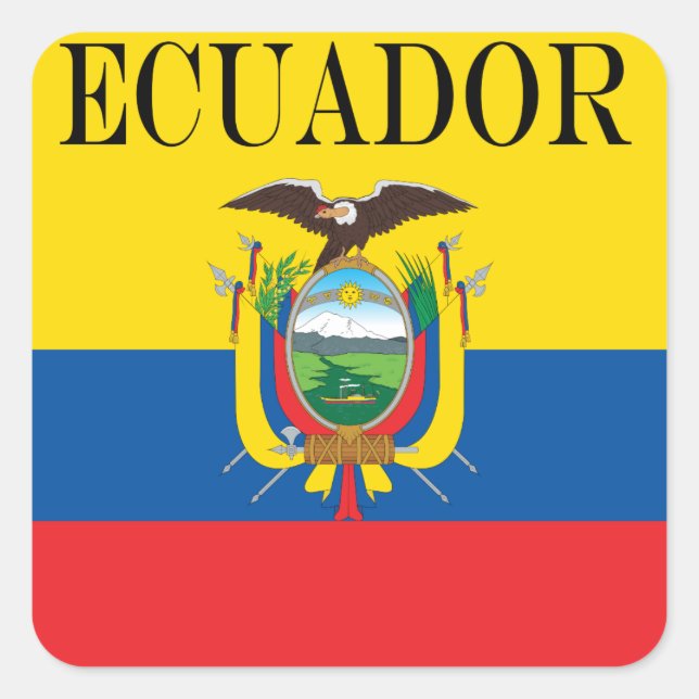 Flag of Ecuador Square Sticker (Front)