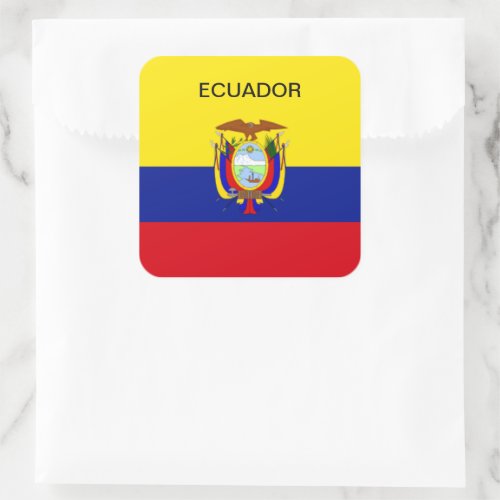 Flag of Ecuador Square Sticker