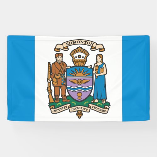 Flag of Edmonton Alberta Canada Banner