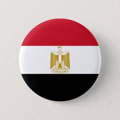 Flag of Egypt _ علم مصر _ Egyptian Flag Pinback Button