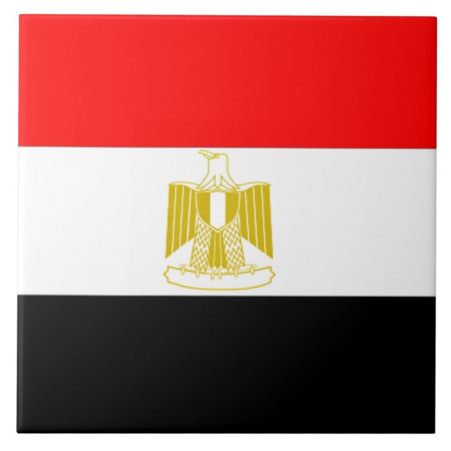 Flag of Egypt Ceramic Tile (Front)