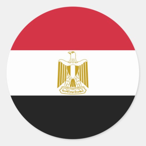 Flag of Egypt Classic Round Sticker